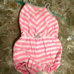 Pink stripe baby jumper